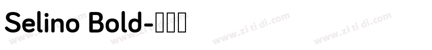 Selino Bold字体转换